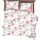 Naturtex 3-piece cotton-satin bed linen set -  Pink rose