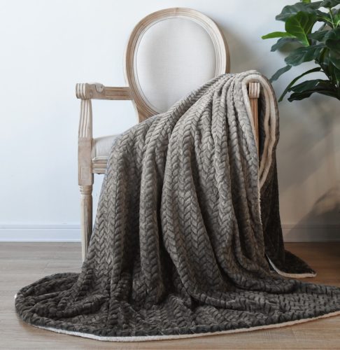 Naturtex polyester blanket - Ombre grey 150x200 cm