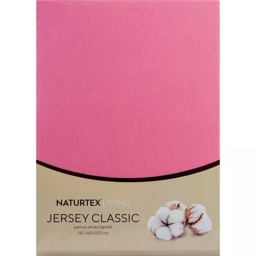 Naturtex Jersey gumis lepedő rózsaszín 180-200x200 cm