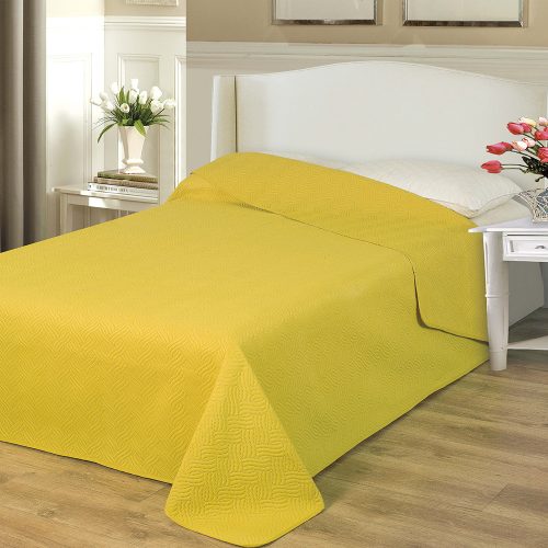 Naturtex Emily microfiber coverlet - mustard 235x250 cm