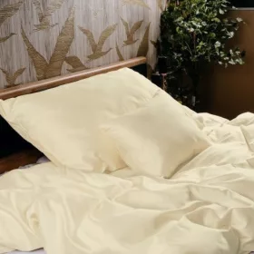   Naturtex 3 részes pamut-szatén ágyneműhuzat - Natur bézs