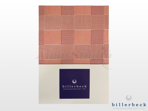 Billerbeck Bianka 3-piece cotton-satin bed linen set - red white chequer