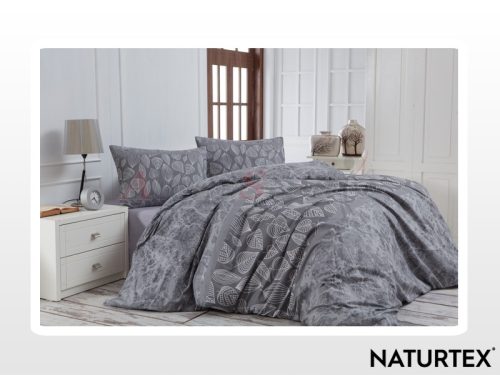 Naturtex 3-piece cotton bed linen set - Grey forest