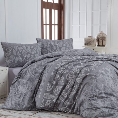 Naturtex 3-piece cotton bed linen set - Grey forest