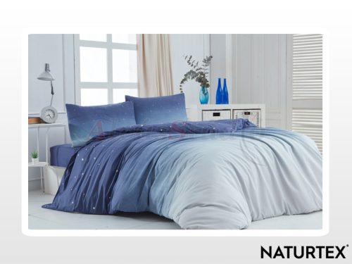 Naturtex 3-piece cotton bed linen set - Sky blue