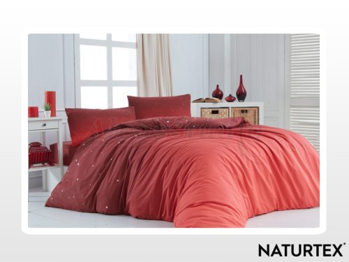 Naturtex 5-piece cotton bed linen set - Sky orange