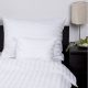 Naturtex 3-piece cotton-satin bed linen set - white stripes (extra long)