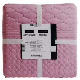   Naturtex microfiber ágytakaró - szürke-rózsaszín 235x250 cm