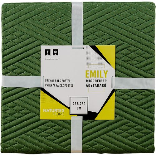 Naturtex Emily microfiber ágytakaró - olajzöld 235x250 cm