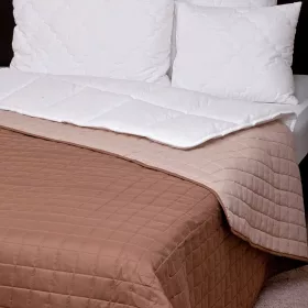   Naturtex Laura microfiber ágytakaró - barna-drapp 140x240 cm