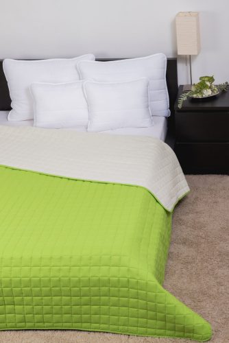 Naturtex Laura microfiber coverlet - green-cream 235x250 cm