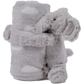 Naturtex Baby Design plaid - grey hugging Elephant