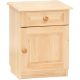 Möbelstar 430 - 1 door 1 drawer plain pine nightstand