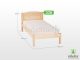 Möbelstar 339 - plain pine bed frame 90x200 cm