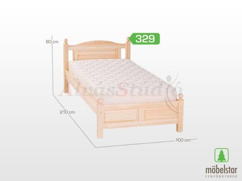 Möbelstar 329 - plain pine bed frame 90x200 cm