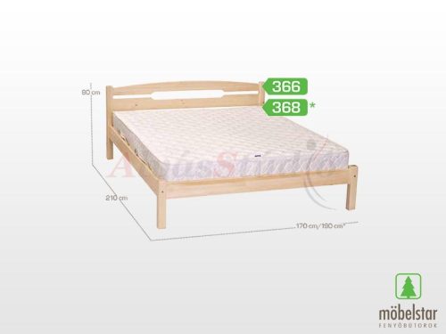 Möbelstar 366 - plain pine bed frame 160x200 cm
