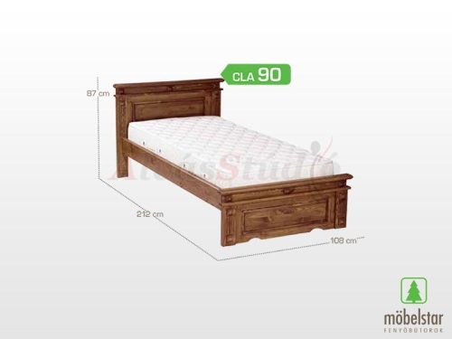 Möbelstar CLA 90 - stained pine bed frame 90x200 cm