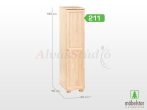   Möbelstar 211 - 1 ajtós natúr fenyő szekrény (akasztós)