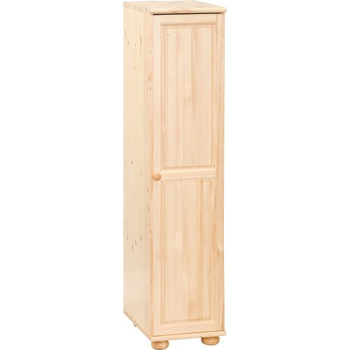 Möbelstar 211 - 1 door plain pine wardrobe (with garment rod)