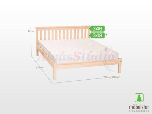 Möbelstar 346 - plain pine bed frame 160x200 cm