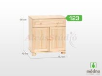Möbelstar 123 - 2 door 1 drawer plain pine dresser