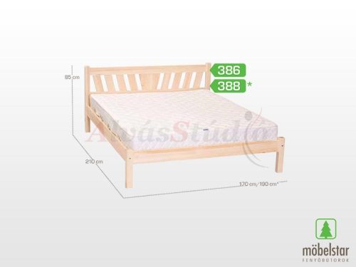 Möbelstar 388 - plain pine bed frame 180x200 cm
