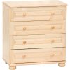 Möbelstar 127 - 4 drawer plain pine dresser