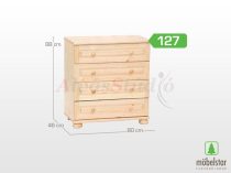 Möbelstar 127 - 4 drawer plain pine dresser