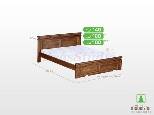 Möbelstar CLA 140 - stained pine bed frame 140x200 cm