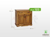 Möbelstar  CLA 123 - 2 door 1 drawer stained pine dresser