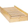 Möbelstar 369G - plain pine bed frame with gas spring storage 90x200 