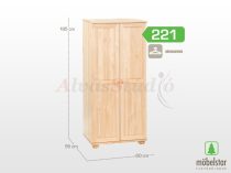 Möbelstar 221 - 2 door plain pine wardrobe 