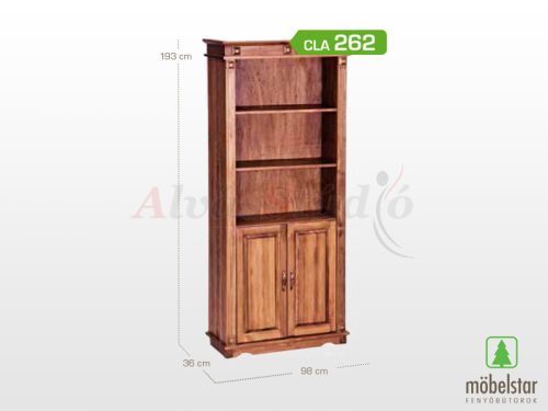 Möbelstar CLA 262 - 2 door stained pine open shelf unit