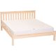 Möbelstar 346G - plain pine bed frame with gas spring storage 160x200 