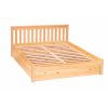 Möbelstar 348G - plain pine bed frame with gas spring storage 180x200 cm