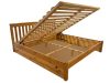 Möbelstar 348G - plain pine bed frame with gas spring storage 180x200 cm