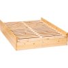 Möbelstar 348G - plain pine bed frame with gas spring storage 180x200 cm