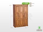   Möbelstar CLA 231 - 3 door stained pine wardrobe (with divider)