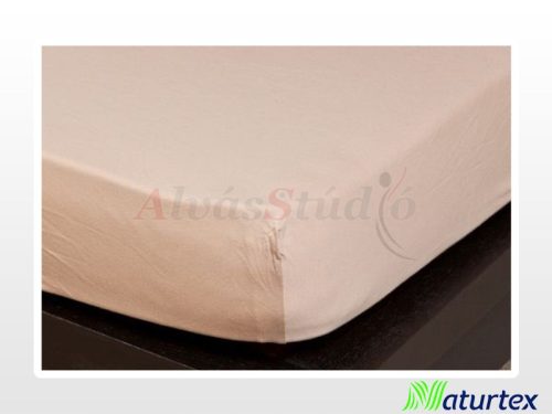 Naturtex Jersey fitted bed sheet - sand brown 90-100x200 cm