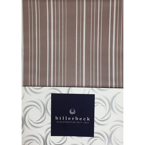 Billerbeck Bianka 2-piece cotton-satin bed linen set - brown stripes