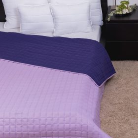   Naturtex Laura microfiber coverlet - purple-light purple 235x250 cm