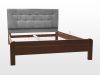 Ágota beech bed frame with upholstered headboard  80x200 cm