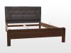 Ágota beech bed frame with upholstered headboard  80x200 cm