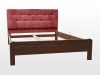 Ágota beech bed frame with upholstered headboard 140x200 cm