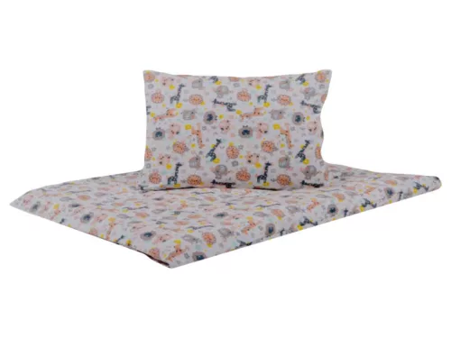 Naturtex 2 részes pamut ágynemű 90x130/40x50 cm Bébi állatkák