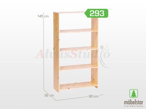 Möbelstar 293 - plain pine open back shelf unit