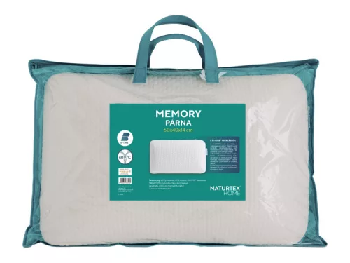 Naturtex Memory BI-OME® kezelt párna 60x40x14 cm hordtáskában