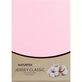   Naturtex Jersey gumis lepedő Világosrózsaszín  90-100x200 cm