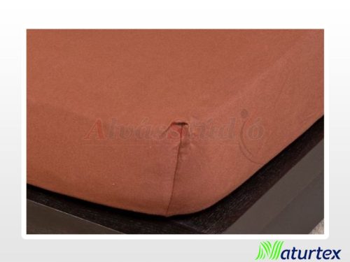 Naturtex Jersey fitted bed sheet - chocolate brown 140-160x200 cm
