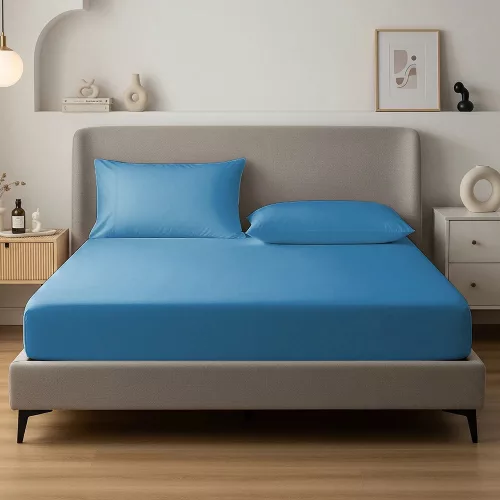 Alvásstúdió Jersey gumis lepedő Blau